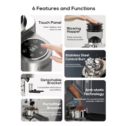 Molinillo automático HIBREW: molienda precisa para espresso y más